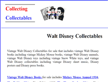 Tablet Screenshot of disneyana.collectingcollectables.com