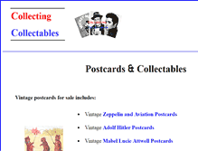 Tablet Screenshot of postcards.collectingcollectables.com